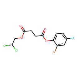 Succinic acid, 2,2-dichloroethyl 2-bromo-4-fluorophenyl ester