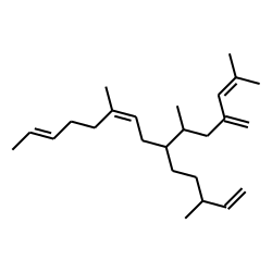 2,10,14-trimethyl-6-methylene-7(3-methyl-pent-4-enyl)-pentadec-2,9,13-triene