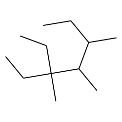 3,4,5-Trimethyl- 5-ethyl-heptane, b