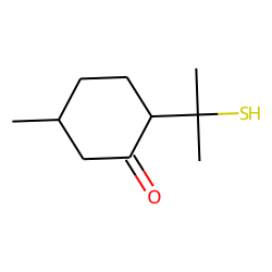 Cyclohexanone, 2-(1-mercapto-1-methylethyl)-5-methyl-, trans-