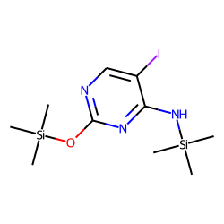 Pyrimidine, 2-hydroxy-4-amino-5-iodo, TMS