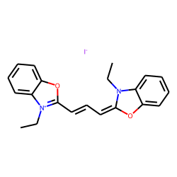 Benzoxazolium compounds, 3-ethyl-2-[3-(3-ethyl-2-benzoxazolinylidene)propenyl] iodide