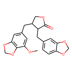(3R,4R)-3-(Benzo[d][1,3]dioxol-5-ylmethyl)-4-((7-methoxybenzo[d][1,3]dioxol-5-yl)methyl)dihydrofuran-2(3H)-one