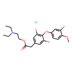 Acetic acid, [3,5-diiodo-4-(3-iodo-4-methoxyphnoxy) phenyl]-, 2-diethylaminoethyl ester, hydrochloride