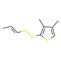 (E)-3,4-Dimethyl-2-(prop-1-en-1-yldisulfanyl)thiophene