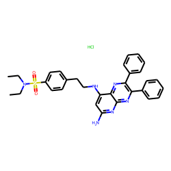 Benzenesulfonamide, p-[2-[(6-amino-2,3-diphenylpyrido[2,3-b]pyrazin-8-yl)amino]ethyl]-n,n-diethyl-, monohydrochloride