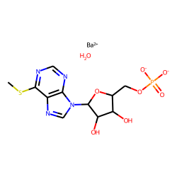 9H-purine, 6-(methylthio)-9-beta-d-ribofuranosyl-, 5'-barium phosphate, hydrated