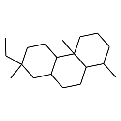 7-Ethyl-1,4a,7-trimethyl-tetradecahydro-phenanthrene, b