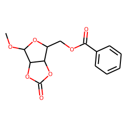 Ribofuranoside, methyl, 5-benzoate, 2,3,-cyclic carbonate, beta-