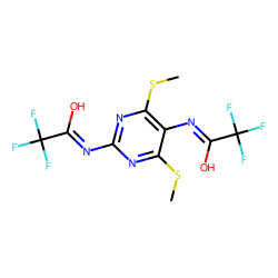Pyrimidine, 2,5-bis(trifluoroacetamido)-4,6-bis(methylthio)-