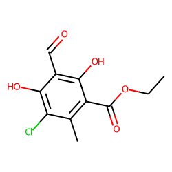 Ethyl 3-chloro-5-formyl-4,6-dihydroxy-2-methylbenzoate