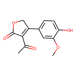 Cinnamic acid, alpha-acetyl-4-hydroxy-beta-(hydroxymethyl)-3-methoxy-,gamma-lactone