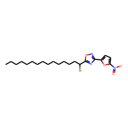 Oxadiazole, 1,2,4-, 5-(alpha-bromopentadecyl)-3-(5-nitrofuran-2-yl)-