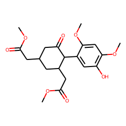 [4-(5-Hydroxy-2,4-dimethoxyphenyl)-3-methoxycarbonylmethyl-5-oxocyclohexyl]acetic acid, methyl ester