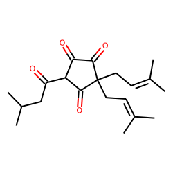 1,2,4-Cyclopentanetrione, 3,3-bis(3-methyl-2-butenyl)-5-(3-methyl-1-oxobutyl)-