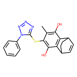 5,8-Dihydro-2-methyl-3-(1-phenyl-5-tetrazolylthio)-5,8-ethano-1,4-naphthohydroquinone