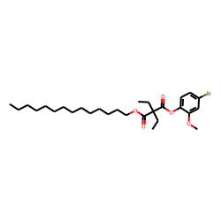 Diethylmalonic acid, 4-bromo-2-methoxyphenyl tetradecyl ester