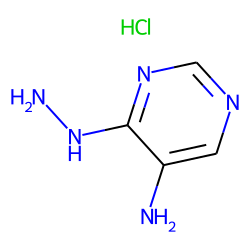 Pyrimidine, 5-amino-4-hydrazino-, hydrochloride