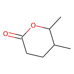 2H-Pyran-2-one, tetrahydro-5,6-dimethyl-, trans-