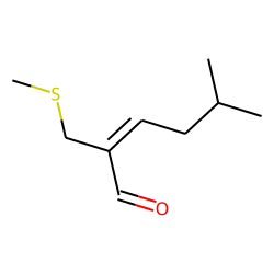 5-methyl-2-[ (methylthio)methyl]-2-hexenal