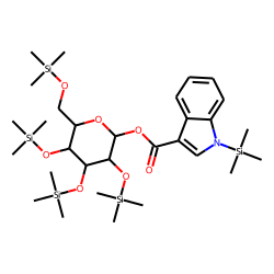 «beta»-D-Glucopyranoside, 2,3,4,6-tetrakis-(O-trimethylsilyl)-1-(trimethylsilyl)-1H-indole-3-acetate