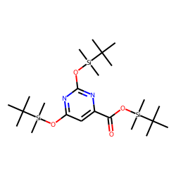 4-Pyrimidinecarboxylic acid, 2,6-bis[(tert-butyldimethylsilyl)oxy]-, tert-butyldimethylsilyl ester