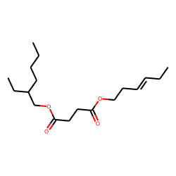 Succinic acid, 2-ethylhexyl trans-hex-3-en-1-yl ester
