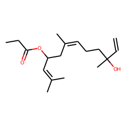 3-Hydroxy-3,7,11-trimethyldodeca-1,6(E),10-trien-9-yl propanoate