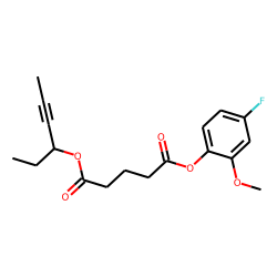 Glutaric acid, hex-4-yn-3-yl 4-fluoro-2-methoxyphenyl ester