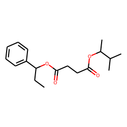 Succinic acid, 3-methylbut-2-yl 1-phenylpropyl ester