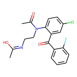 Flurazepam M (bisdesethyl-)-H2O, hydrolysis, acetylated