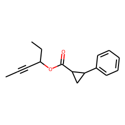Cyclopropanecarboxylic acid, trans-2-phenyl-, hex-4-yn-3-yl ester