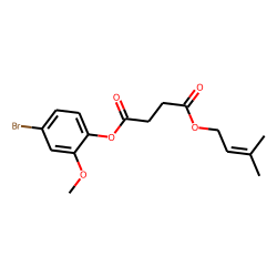 Succinic acid, 3-methylbut-2-en-1-yl 4-bromo-2-methoxyphenyl ester