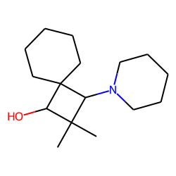 2,2-Dimethyl-3-piperidino spiro[3.5]nonan-1-ol