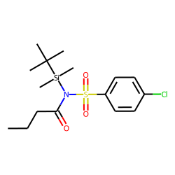 Benzenesulfonamide, 4-chloro, N-tert.-butyldimethylsilyl-N-butyryl-