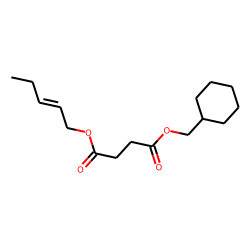 Succinic acid, cyclohexylmethyl cis-pent-2-en-1-yl ester