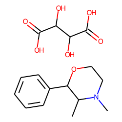 Morpholine, 3,4-dimethyl-2-phenyl-, d-, bitartrate