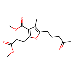 Furan-3-carboxylic acid, 4-methyl-2-(2-methoxycarbonylethyl)-5-(4-oxopentyl), methyl ester