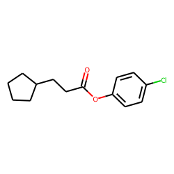 3-Cyclopentylpropionic acid, 4-chlorophenyl ester