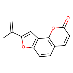 2H-Furo[2,3-h]-1-benzopyran-2-one, 8-(1-methylethenyl)-