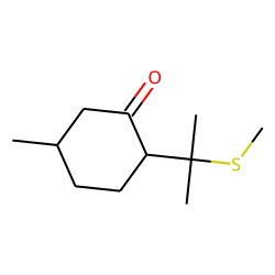 (2R,5S)-5-Methyl-2-(2-(methylthio)propan-2-yl)cyclohexanone, rel-