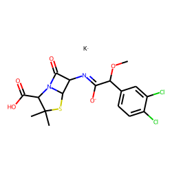 3,4-Dichloro-alpha-methoxybenzylpenicillin, potassium salt