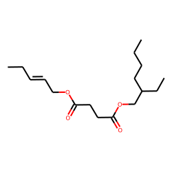 Succinic acid, 2-ethylhexyl cis-pent-2-en-1-yl ester