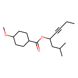 Cyclohexanecarboxylic acid, 4-methoxy-, 2-methyloct-5-yn-4-yl ester