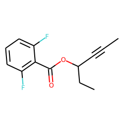2,6-Difluorobenzoic acid, hex-4-yn-3-yl ester