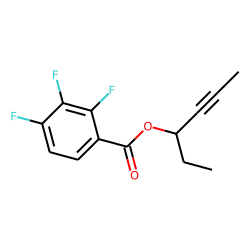 2,3,4-Trifluorobenzoic acid, hex-4-yn-3-yl ester
