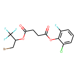 Succinic acid, 2-chloro-6-fluorophenyl 1-bromo-3,3,3-trifluoroprop-2-yl ester