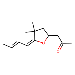 2-(2-Butenylidene)-3,3-dimethyl-5-(2-oxopropyl)tetrahydrofuran, diastereomer 1