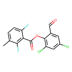 2,6-Difluoro-3-methylbenzoic acid, 2-formyl-4,6-dichlorophenyl ester