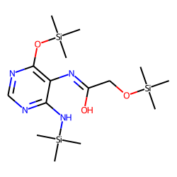 Pyrimidine, 6-amino-4-hydroxy-5-hydroxyacetamino, TMS